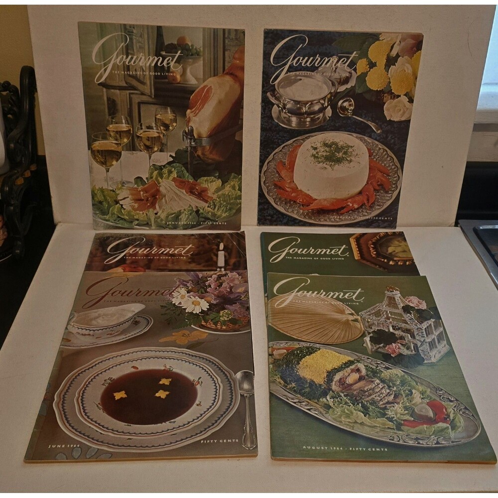 Gourmet Magazine Lot of 6 Magazines 1964